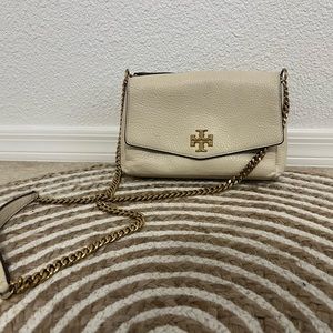 Tory burch Kira leather shoulder bag color cream